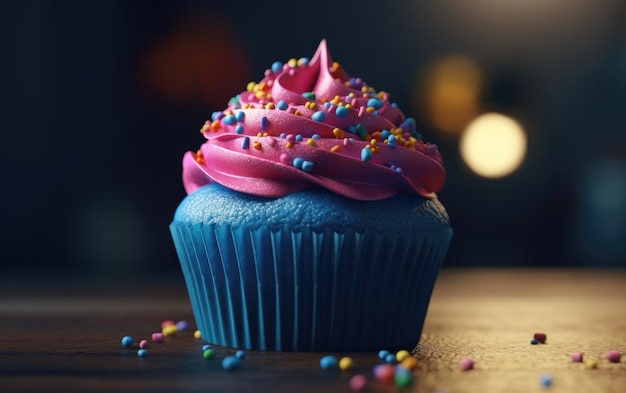 Gâteau d'anniversaire avec des éléments de décoration