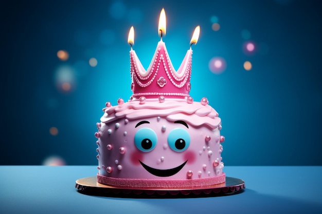 Photo un gâteau d'anniversaire en forme de personnage ou d'objet préféré