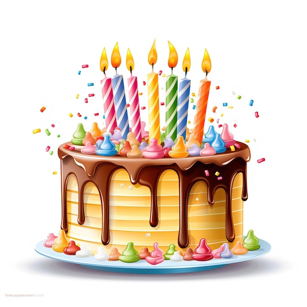 Photo gâteau d'anniversaire illustration
