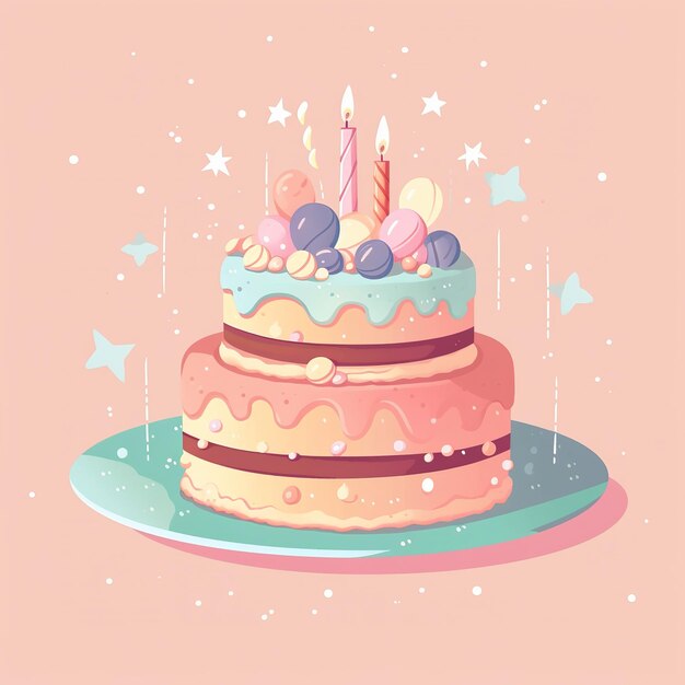 Gâteau d&#39;anniversaire illustration