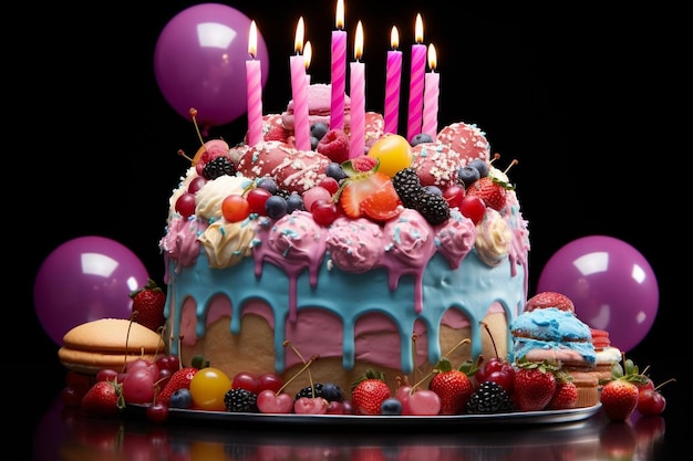 Photo le gâteau d'anniversaire parfait