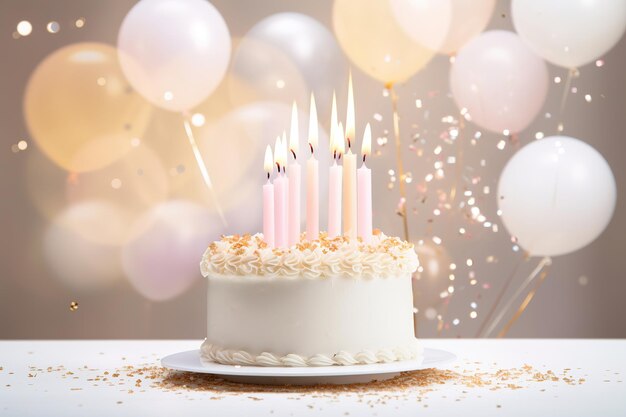 Gâteau d'anniversaire à la vanille et à la crème au beurre