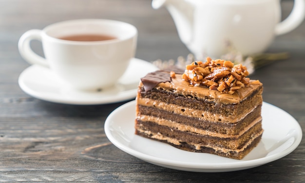 gâteau au caramel au café