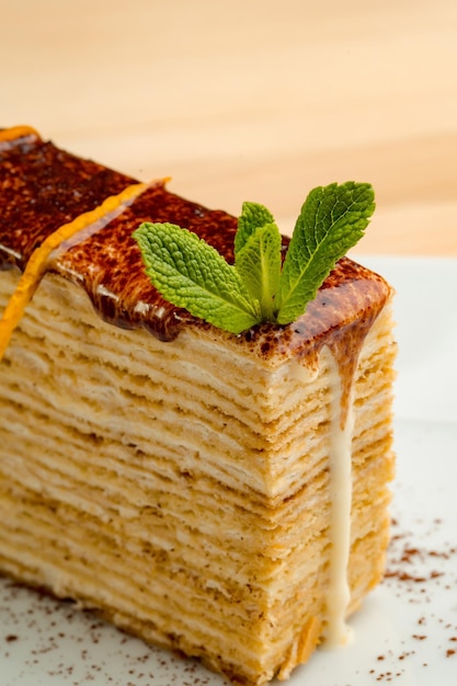 Gâteau au caramel à la menthe