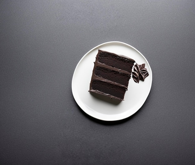 gâteau au chocolat sur une assiette