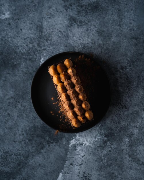 Photo gâteau au chocolat et au caramel