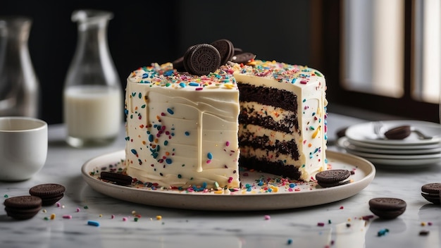 gâteau au chocolat avec des baies photo