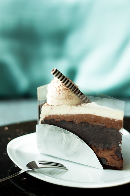 Gâteau au chocolat avec bâtonnet