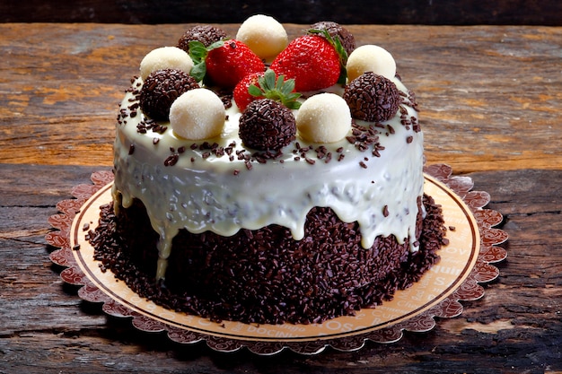 Gâteau au chocolat avec bonbon