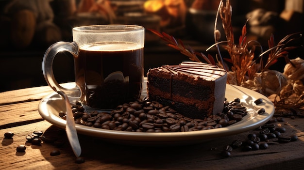 Gâteau au chocolat et brownie HD 8k fond d'écran Stock Photographic image