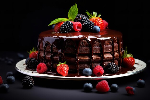 Gâteau au chocolat de fête