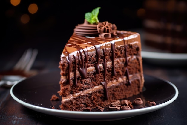 Gâteau au chocolat avec glaçage