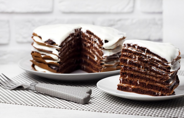 Gâteau au chocolat maison à la crème