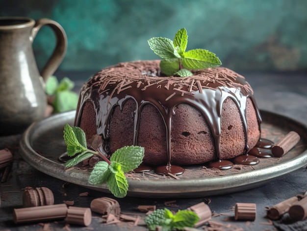 Gâteau au chocolat à la menthe