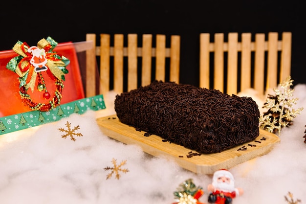 Gâteau au chocolat à Noël