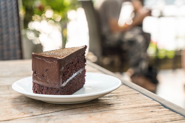 gâteau au chocolat sur plaque