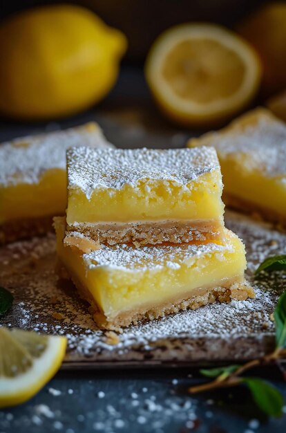 gâteau au citron sur une assiette tranche de fromage tranche de gâteau