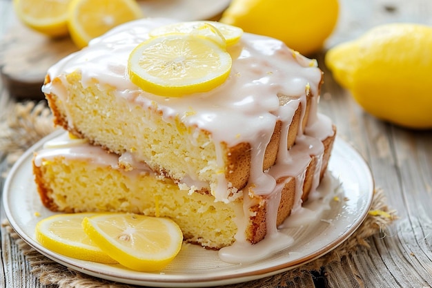 Gâteau au citron avec glaçage