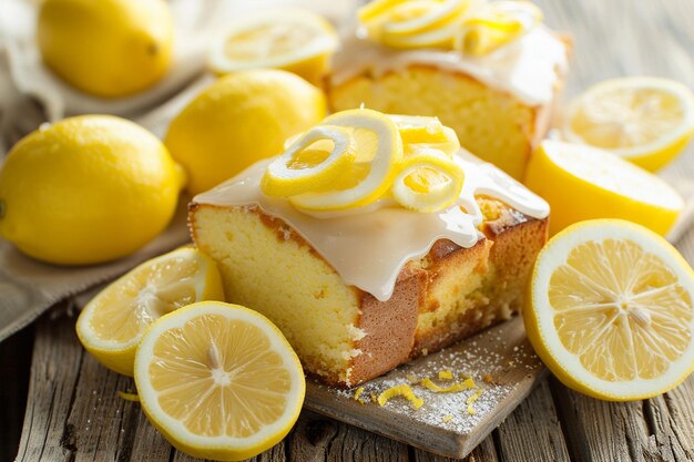 Gâteau au citron avec glaçage