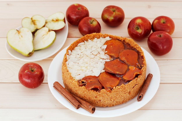 Gâteau au fromage au caramel.