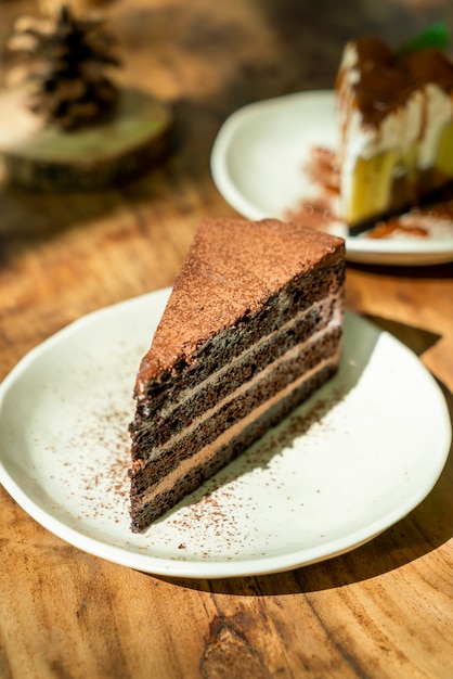 Gâteau au fromage au chocolat noir