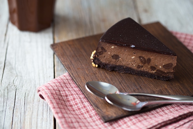 Gâteau au fromage aux tranches de chocolat