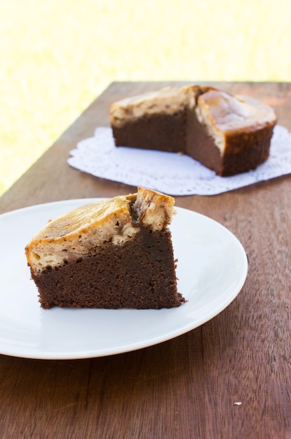 Gâteau au fromage brownie