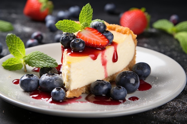 Un gâteau au fromage classique avec un dessert intemporel préféré