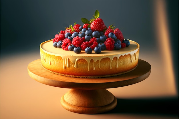 Gâteau au fromage avec mélange de baies