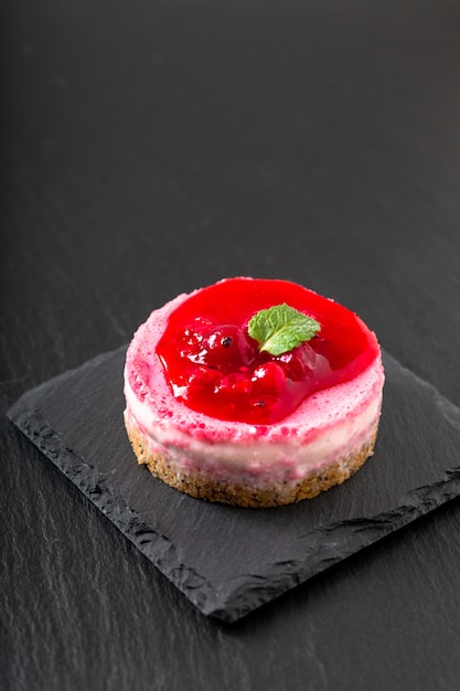 Gâteau au fromage mousse au cassis bio fait maison bio