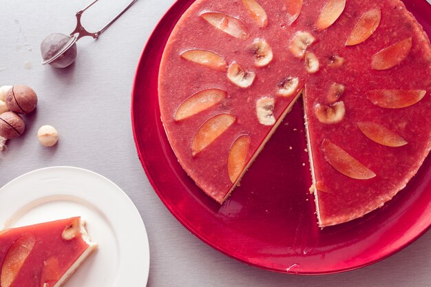 gâteau au fromage rouge