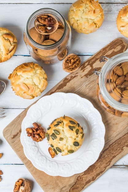 Gâteau au muffin aux noix