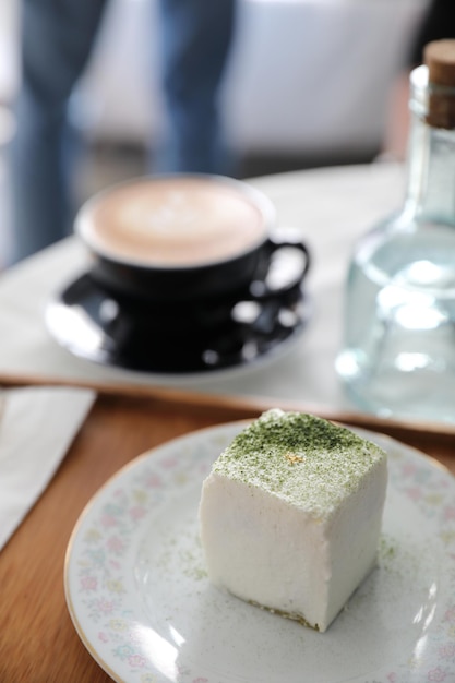 Gâteau au thé vert Macha dessert à la japonaise