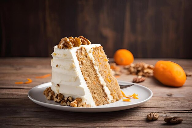 Gâteau aux carottes irrésistible, teintes chaudes et glaçage crémeux