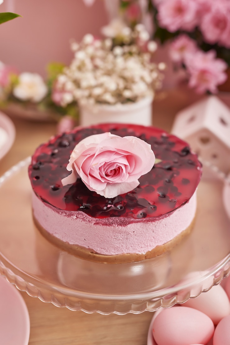 Photo gâteau aux fleurs