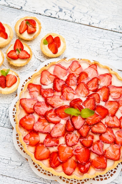 Gâteau aux fraises maison