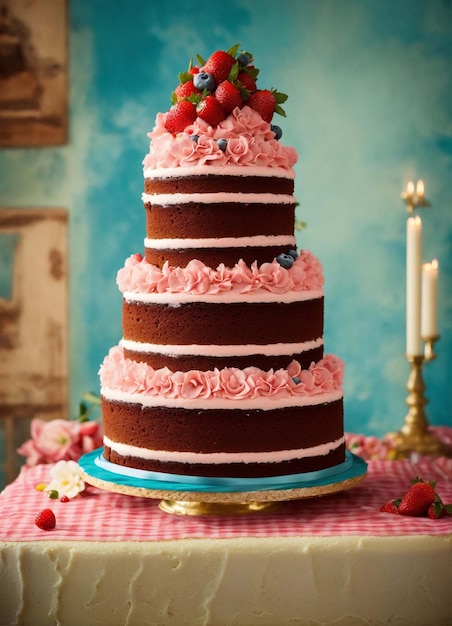 Le gâteau aux fraises