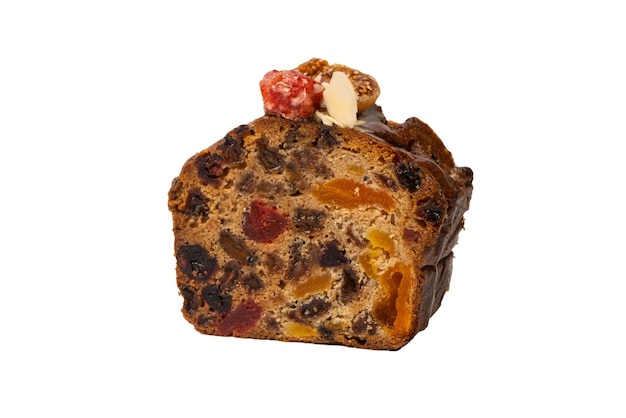 Un gâteau aux fruits secs raisins secs amandes fraise séchée