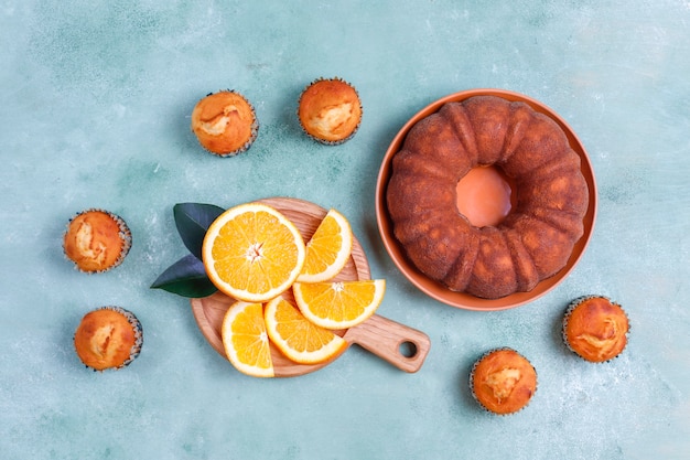 Gâteau bundt maison aux agrumes.