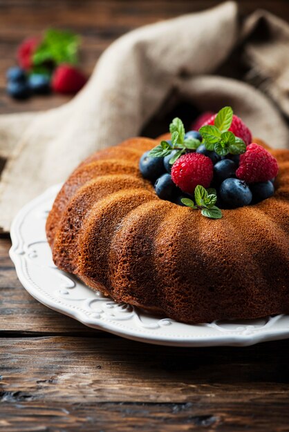 Gâteau bundt rustique