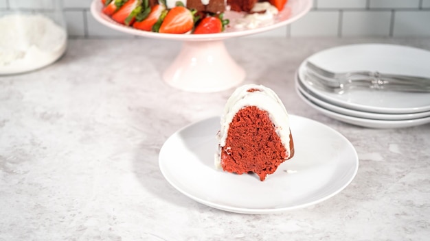 Gâteau Bundt de velours rouge