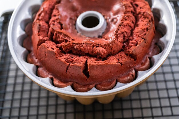 Gâteau Bundt de velours rouge