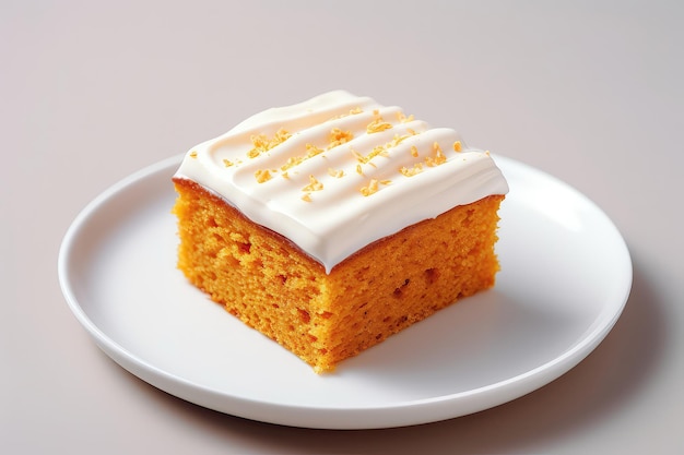 Un gâteau de citrouille surplombé d'un fromage à la crème