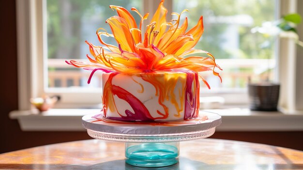 gâteau de couleur différente image créative photographique en haute définition