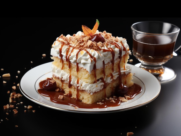 Un gâteau à la crème délicieux gâteau savoureux photo