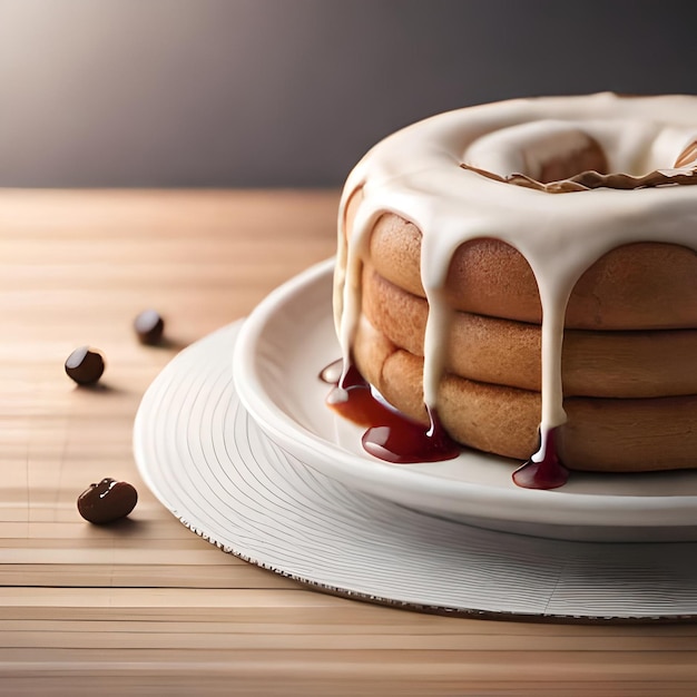 Gâteau à la crème avec du chocolat sur la table et l'assiette et Noël