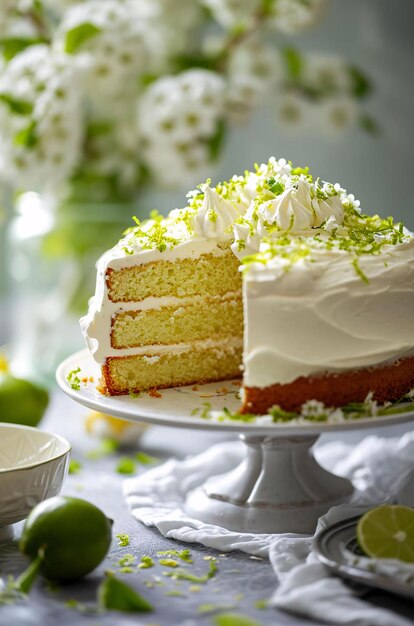 gâteau avec crème et fruits gâteau avec créme et menthe morceau de gâteau