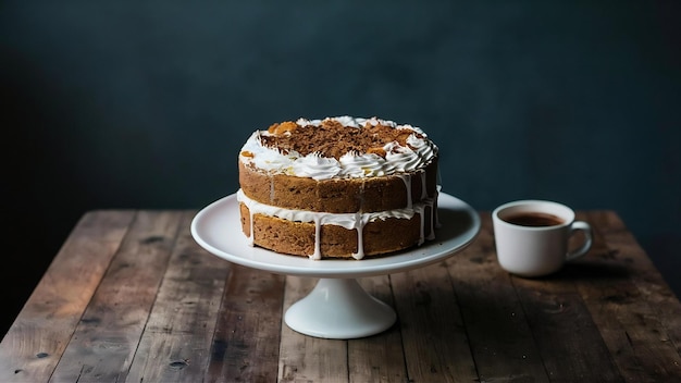 Un gâteau délicieux sur la table.