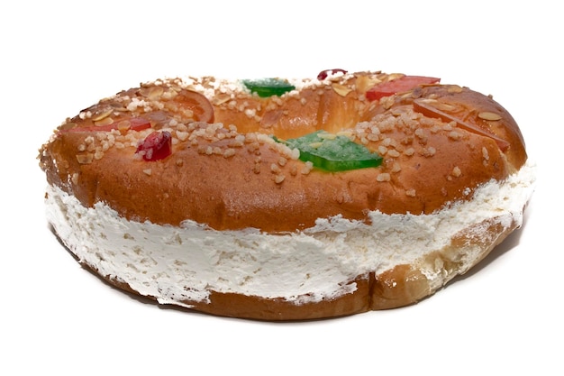 Gâteau d'épiphanie espagnol typique Roscon de reyes