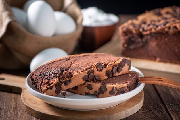 Gâteau éponge traditionnel taïwanais saveur chocolat